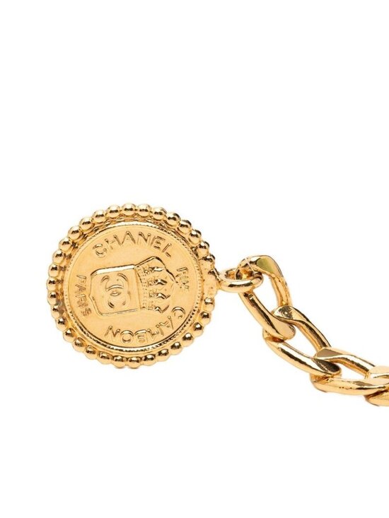 Chanel CC Logo Rue Cambon Chain Belt Gold Plated